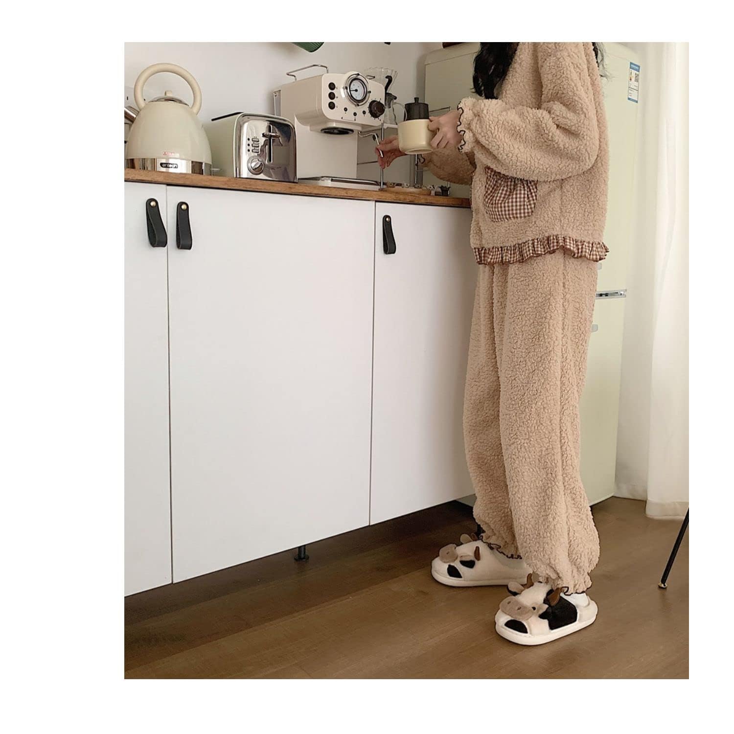 GGOOB Women's Fuzzy House Slippers - Soft Fluffy Indoor/Outdoor Slippers for Women (Sizes 9-10) - Cozy Home, Office & Lounge Wear