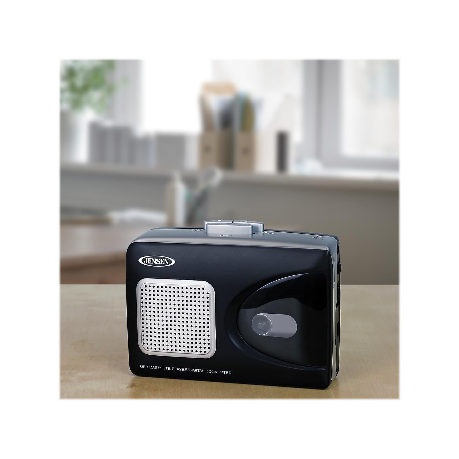 Jensen USB Cassette Player - Convert Cassette Tapes to MP3 Digital Files for Computer, Mac & PC | Perfect for Digitizing Old Music, Audiobooks & Family Recordings