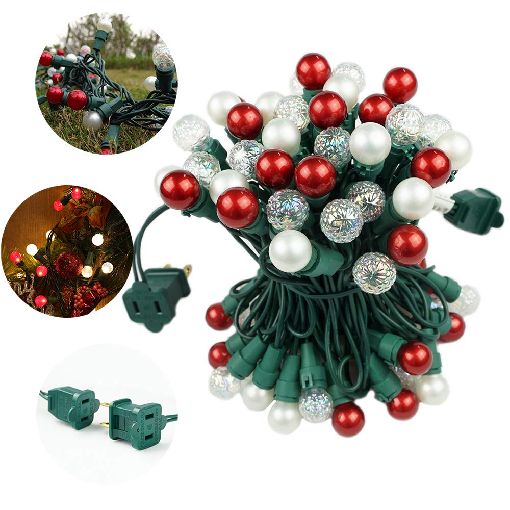 BOHON 19FT LED Outdoor String Lights - 70 Multi-Color Christmas Lights with Pearlized Glass Bulbs for Indoor/Outdoor Party, Tree, Holiday & Halloween Decor | Perfect for Patio, Garden, Wedding and Backyard Lighting