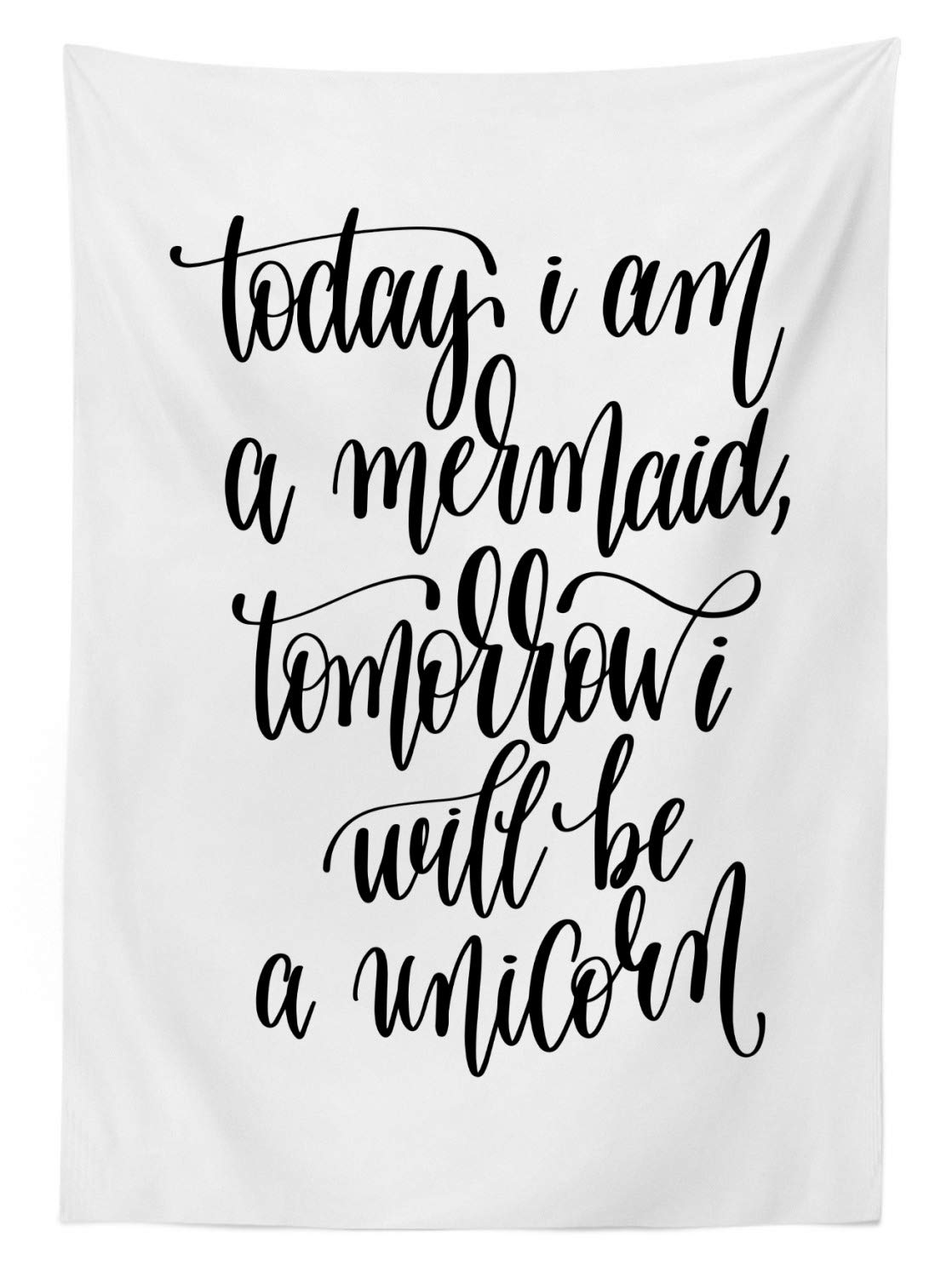 Ambesonne Mermaid Print Outdoor Tablecloth - Waterproof Washable Picnic Table Cover 58