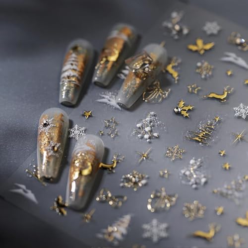 Gold Xmas Snowsticker