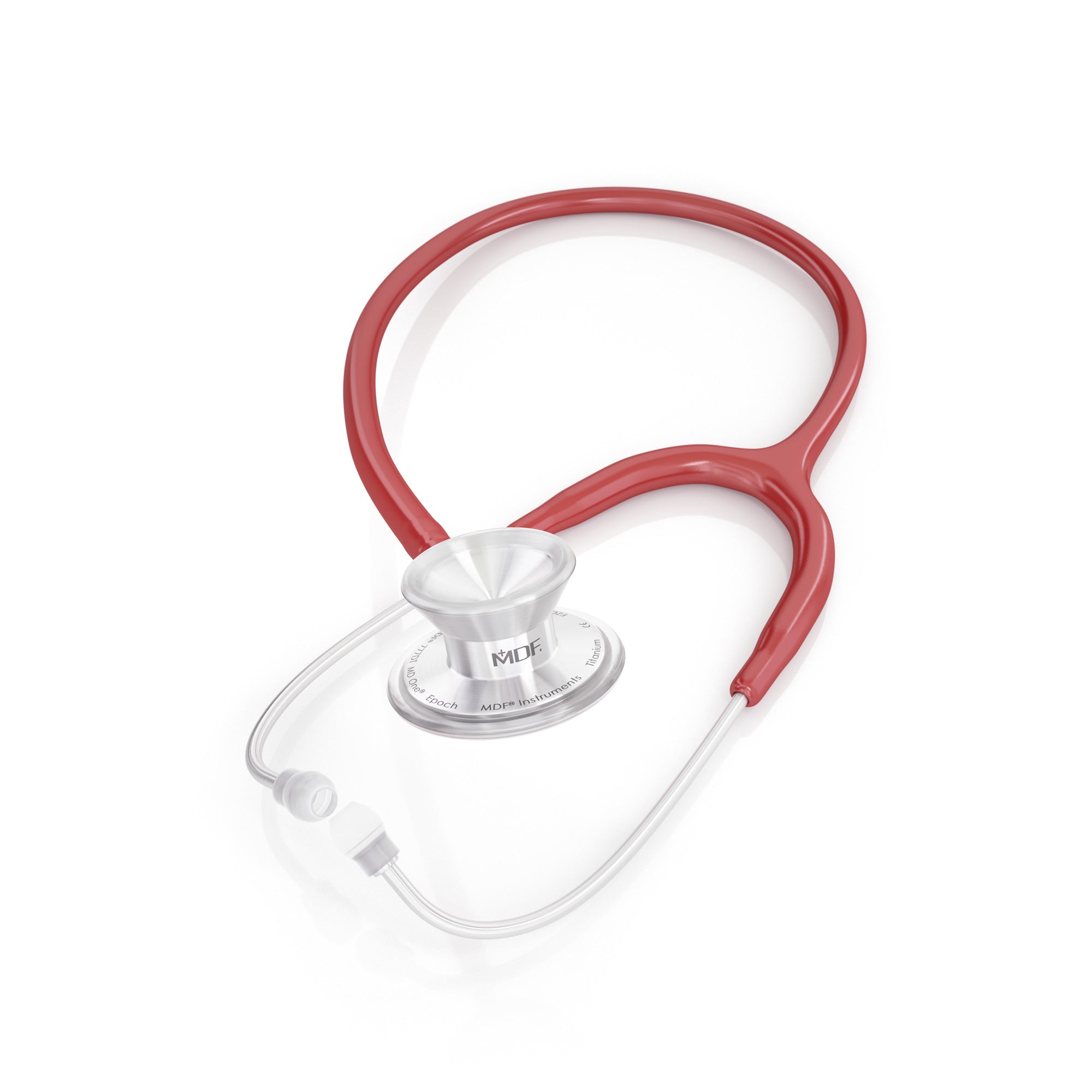 MD One® Epoch® Titanium Adult Stethoscope - Burgundy Red | Premium Medical Stethoscope for Doctors, Nurses & Healthcare Professionals | Ideal for Cardiac, Pulmonary & General Physical Examinations