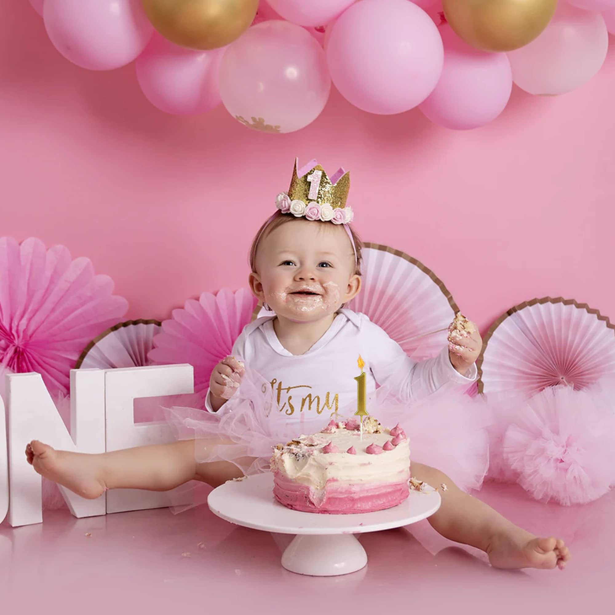 Gold Number 20 Birthday Candles for Cake - Sparkling 20th Anniversary Glitter Candles for Women, Men & Kids - Perfect for Birthday Cakes, Party Decorations & Milestone Celebrations