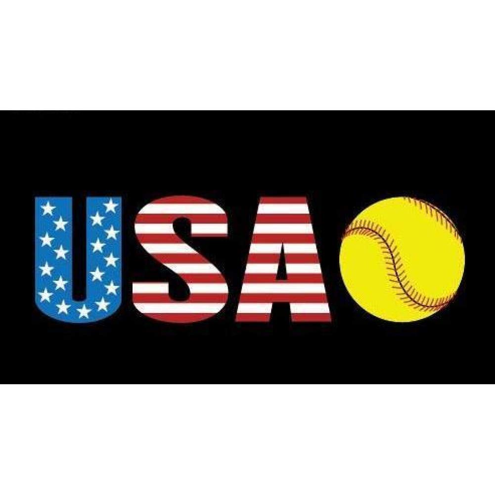 JUSSM Full Drill Square Softball USA Team Diamond Painting Kit - DIY Cross Stitch Rhinestone Mosaic Art (30x40cm) - Perfect for Home Decor, Gift & Stress Relief Craft Projects