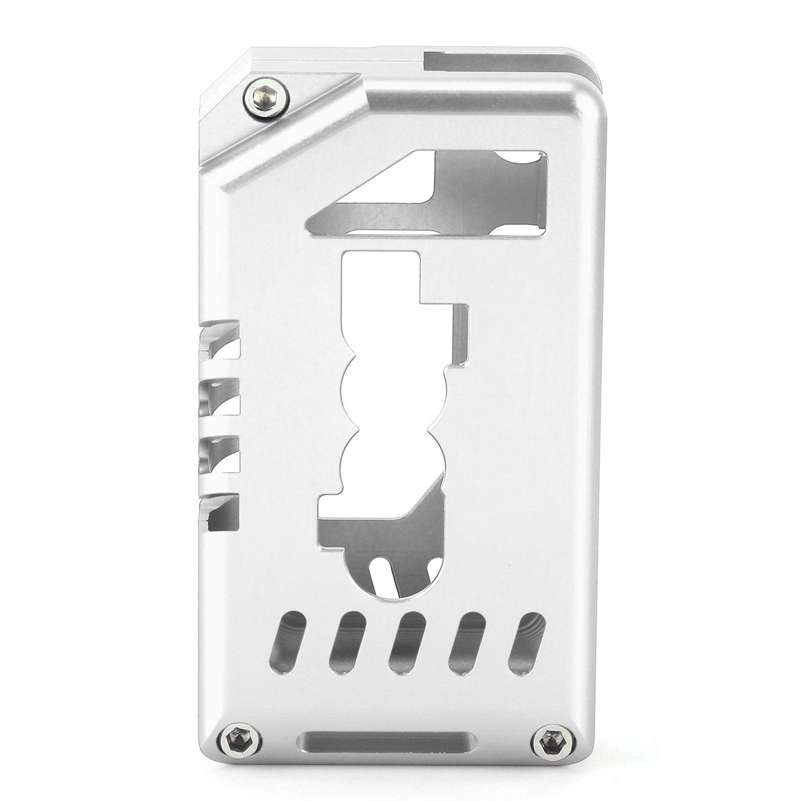 Jeep Wrangler JL 2018+ Key Fob Cover - CNC Aluminum Alloy Protective Case for Car Keys (Silver) | Durable & Stylish Accessory for Jeep Owners | Perfect for Off-Road Adventures & Daily Use
