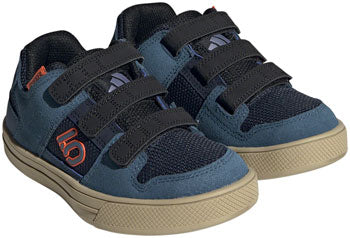 Five Ten Freerider Kids VCS Flat Shoes - Youth Mountain Bike Shoes in Legend Ink/Wonder Steel/Impact Orange, Size 4.5K | Durable & Comfortable for BMX, Cycling & Outdoor Adventures