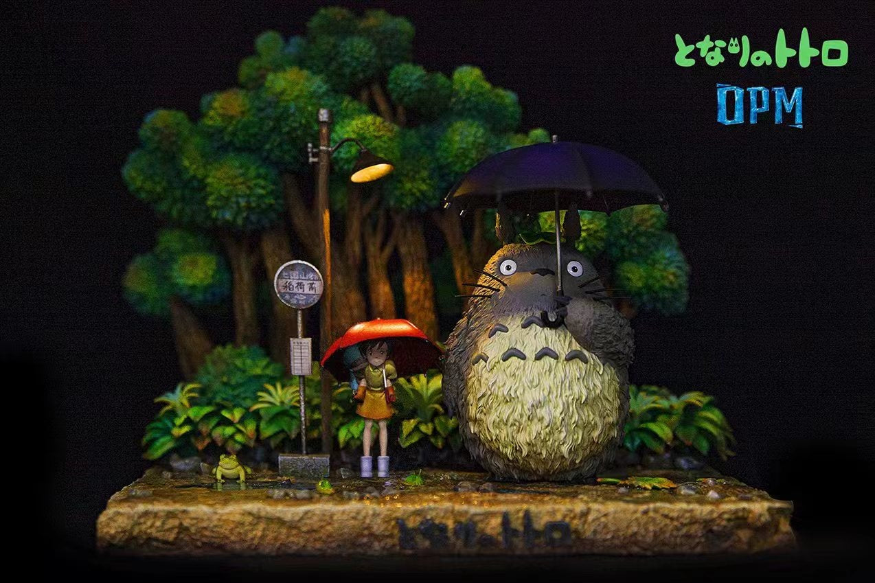 OPM Studio My Neighbor Totoro Desktop Decoration Scene - Cute Anime Figure Collectible for Office Desk, Home Shelf Display | Perfect Gift for Studio Ghibli Fans
