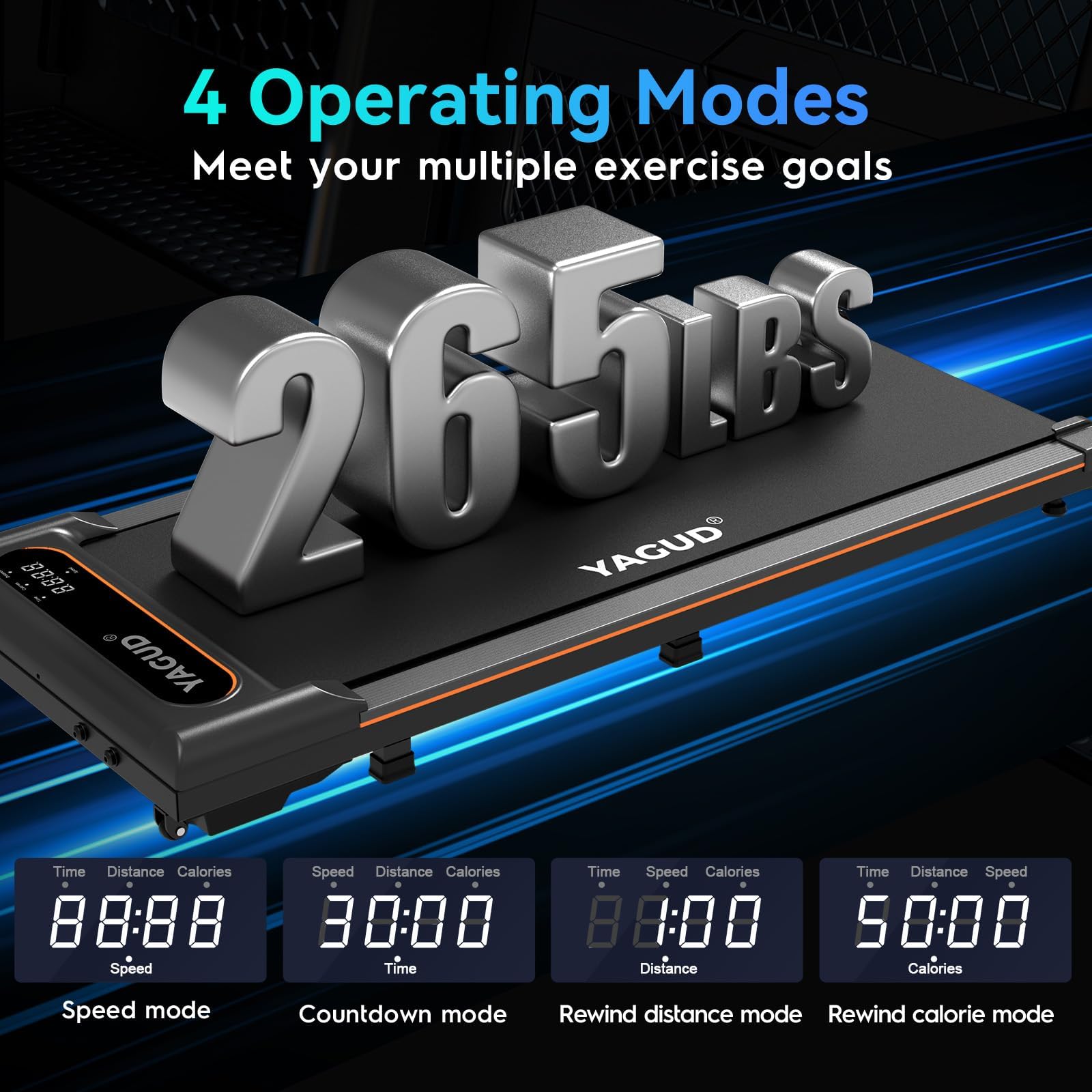 Portable Under Desk Treadmill with Remote Control & LED Display - Walking Pad for Home Office, Compact Walking Jogging Machine for Small Spaces - Perfect for Workouts While Working or Watching TV