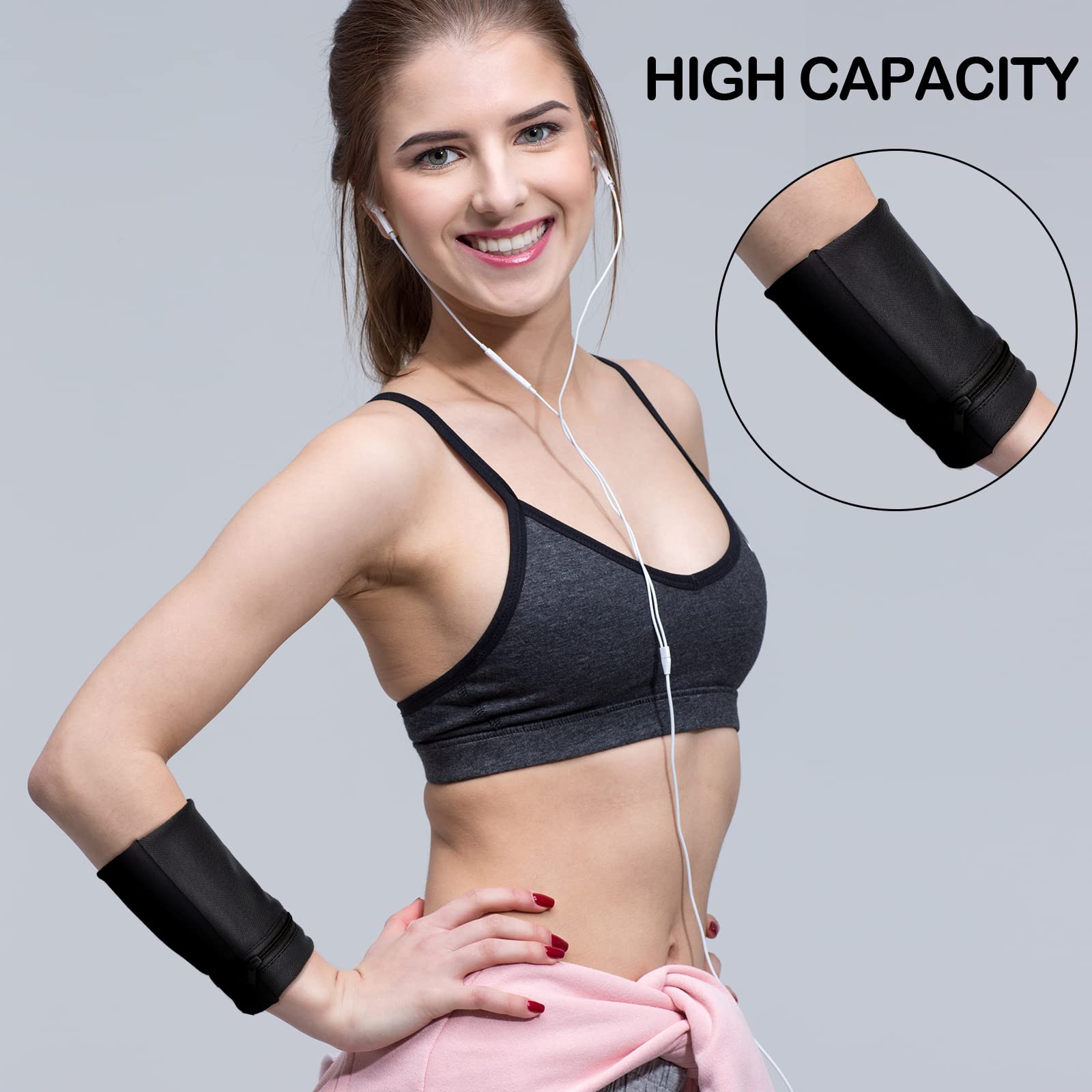 6-Piece Wrist Wallet for Running & Hiking - Phone & Keys Storage
