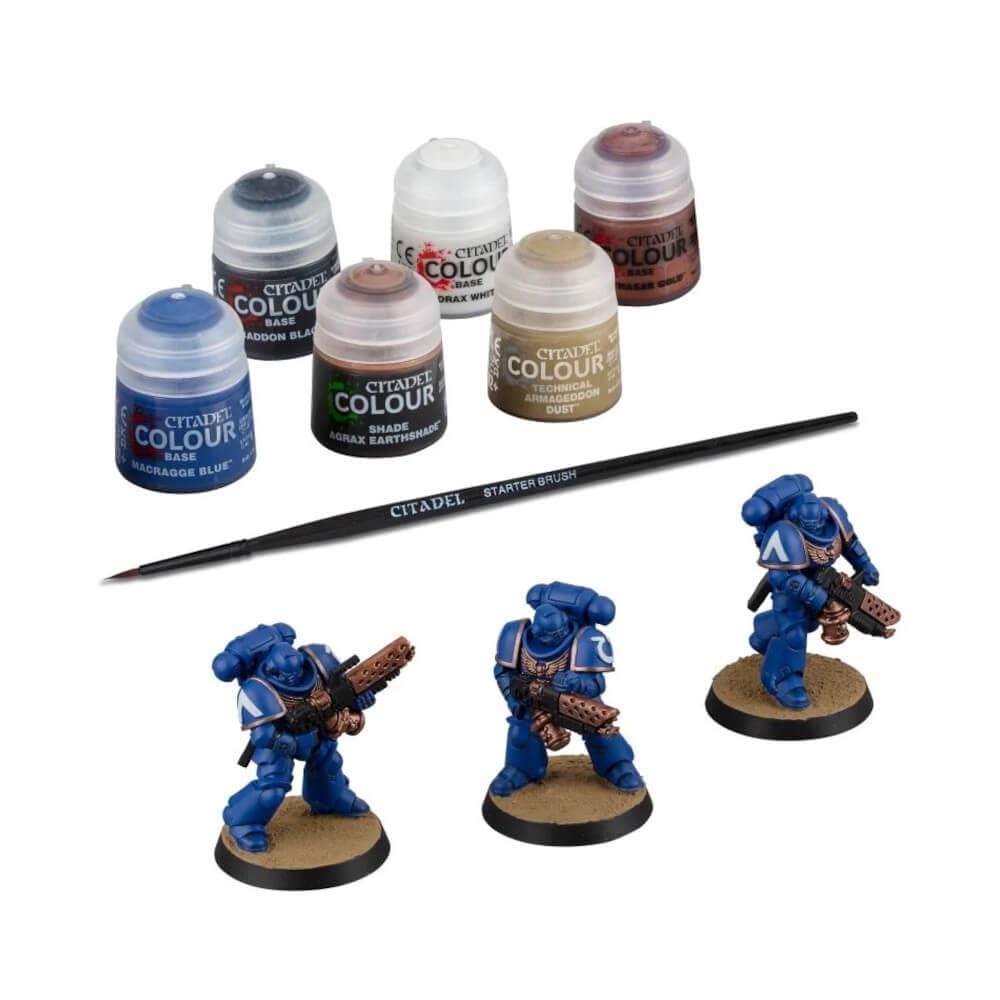 Warhammer 40K Space Marines Infernus Set with Paints for Tabletop Gaming