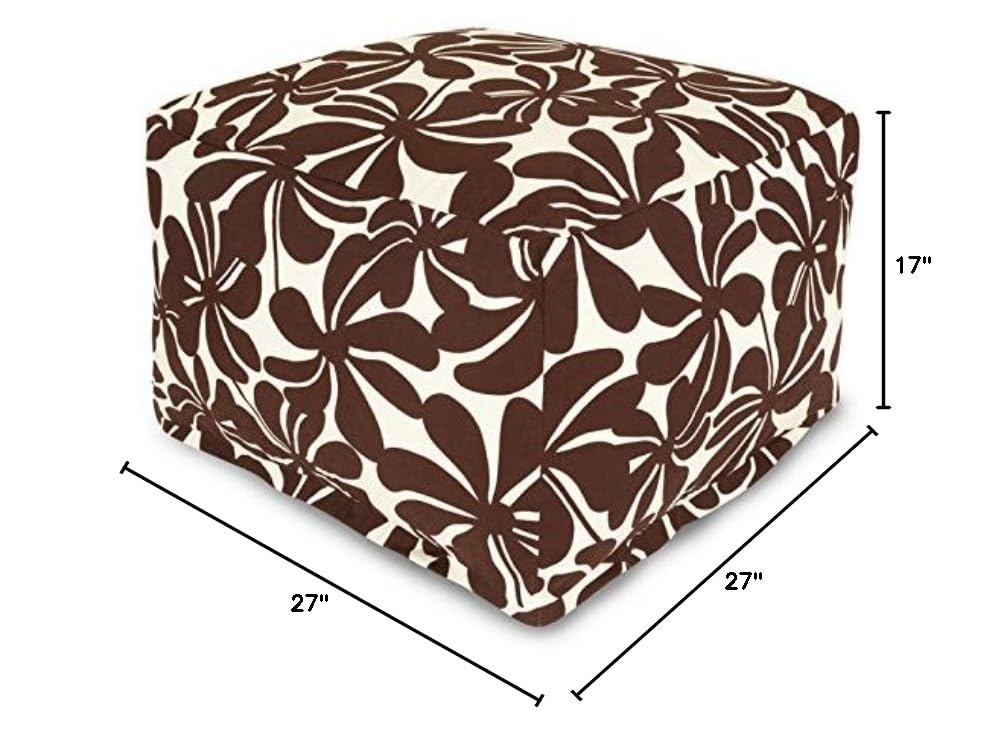 Majestic Red Plantation Ottoman - Large Footstool with Storage | Elegant Living Room Furniture for Home Decor | Perfect for Reading Nook, Bedroom Bench & Cozy Seating