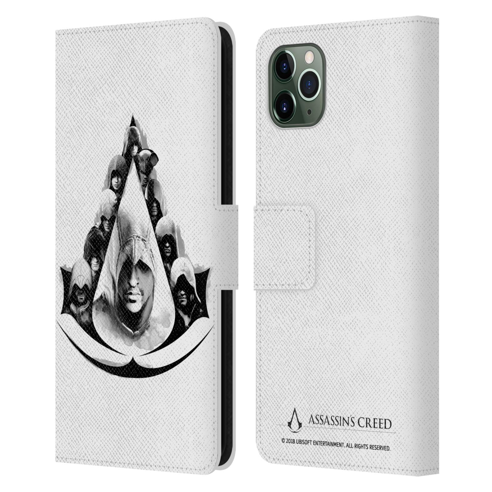 Officially Licensed Assassin's Creed Legacy Logo Leather Wallet Case for iPhone 11 Pro Max - Premium Book Style Phone Cover for Gaming Fans & Daily Use