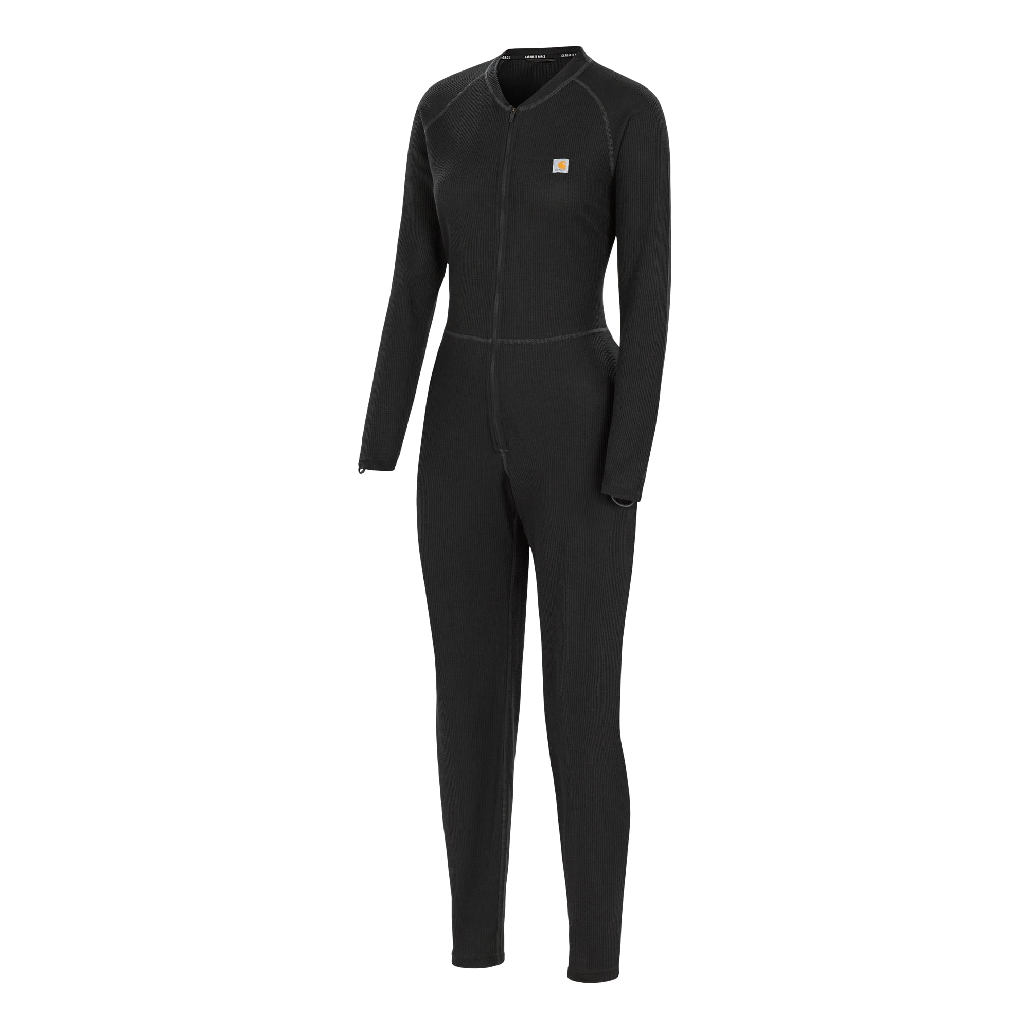 Carhartt Women's Midweight Cotton Blend Waffle Zip Front Union Suit - Warm Thermal Underwear for Work & Outdoor Activities | Winter Base Layer for Construction, Hunting & Camping