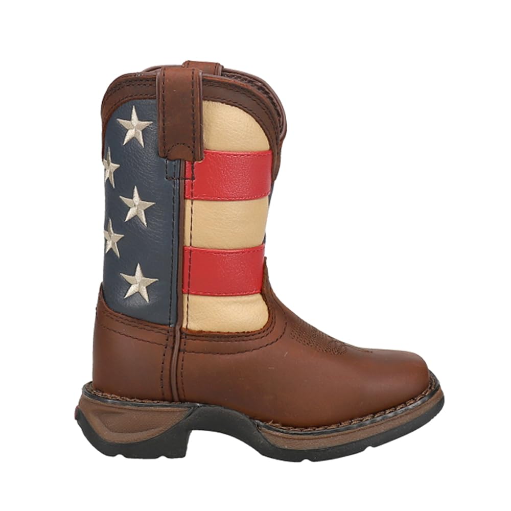 Durango Lil Little Kids' Flag Western Boots - Comfortable Cowboy Boots for Boys & Girls - Perfect for Rodeo, Halloween & Western Dress Up