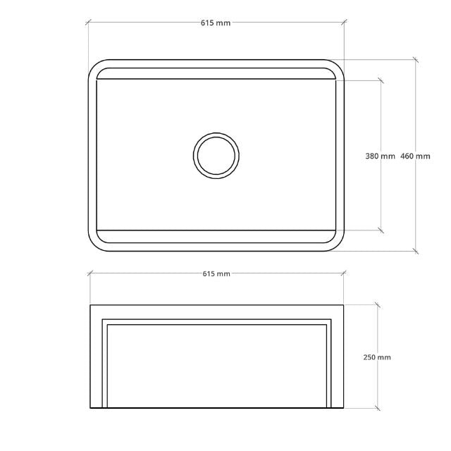 Premium 615mm Gloss White Ceramic Farmhouse Sink with Accessories Pack - Perfect for Modern Kitchens & Rustic Home Renovations