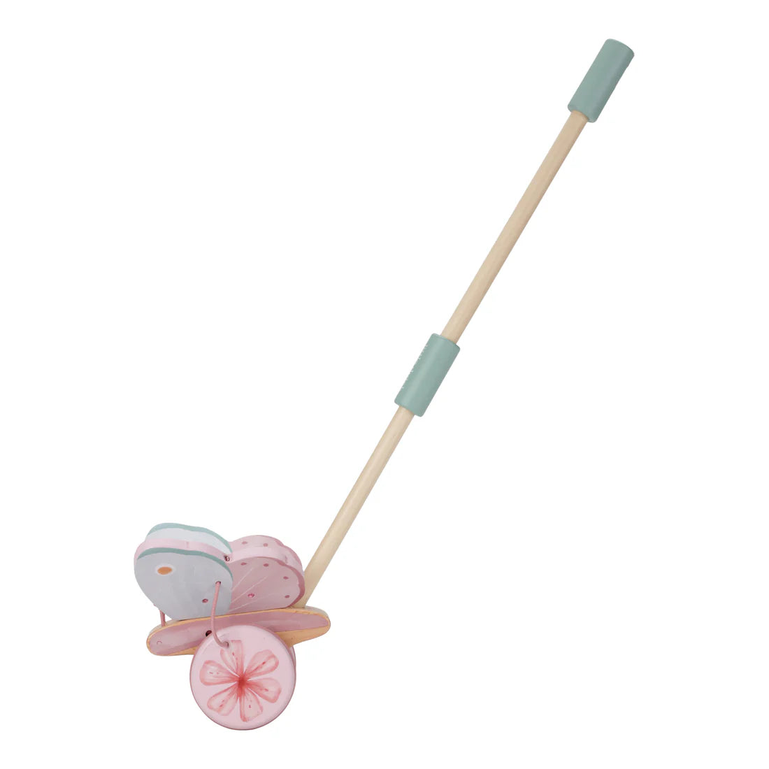 Fairy Garden Wooden Push Along Butterfly Toy - Handmade Wooden Pull Toy for Toddlers & Kids - Perfect for Imaginative Play & Outdoor Garden Adventures