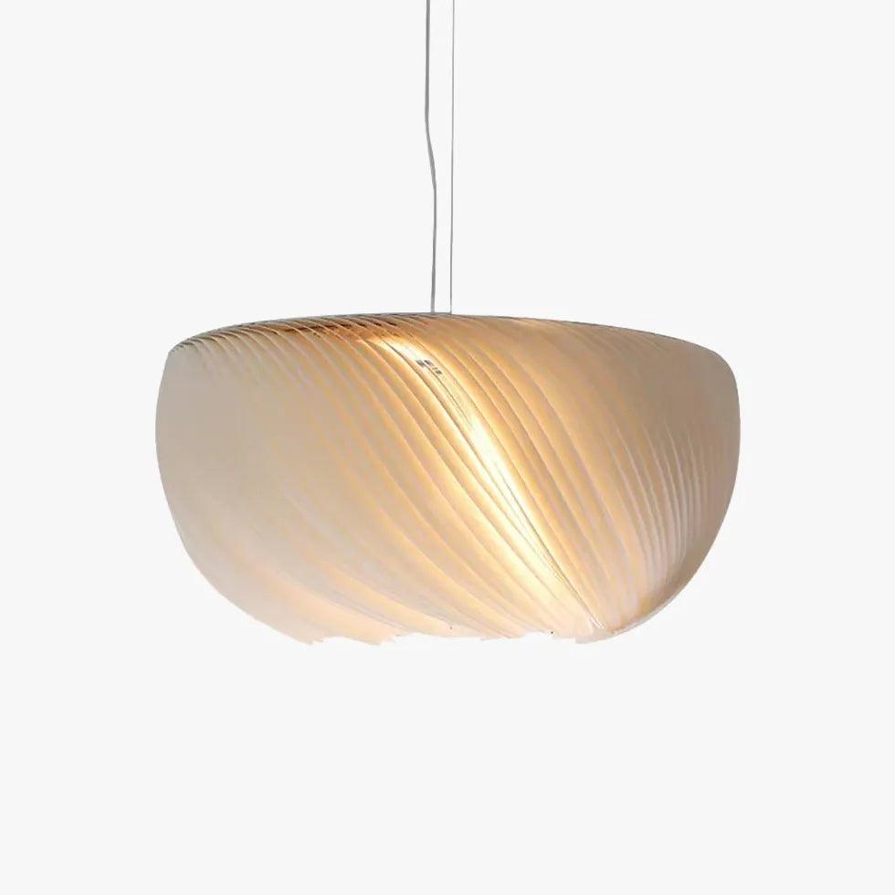 Modern White Spiral Pattern Artistic Pendant Light - Elegant Ceiling Lighting Fixture for Dining Room, Kitchen Island & Bedroom Decor