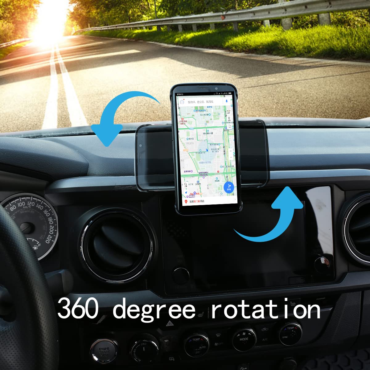 CHEAYAR Magnetic Car Phone Mount Holder for Toyota Tacoma 2015-2020 - 2 Pack Type B, Universal Dashboard Clip Compatible with iPhone, Samsung & iPad - Perfect for Hands-Free Driving & GPS Navigation