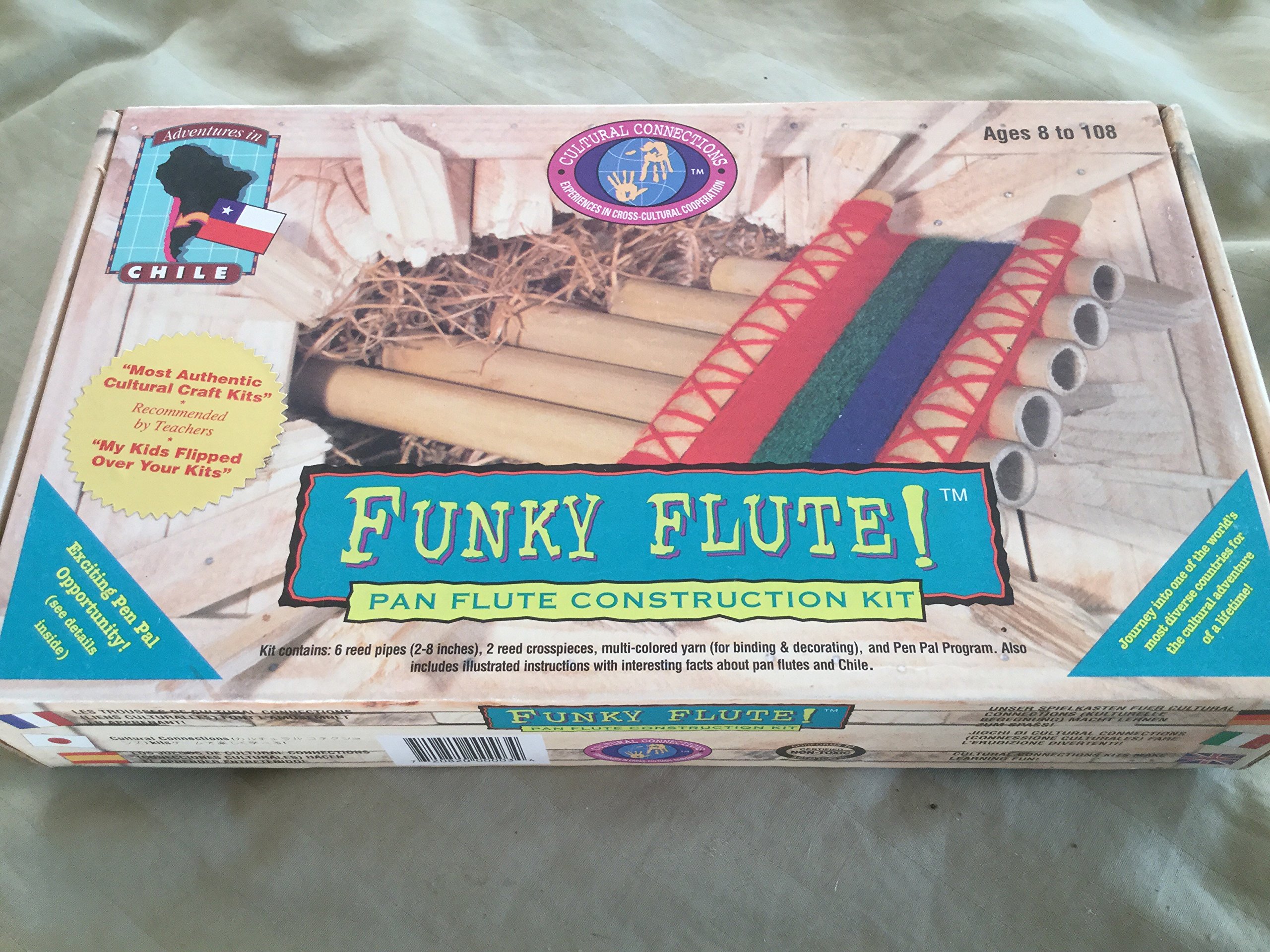 DIY Funky Pan Flute Construction Kit - Handmade Musical Instrument for Kids & Adults - Perfect for Music Lovers, Gifts, and Educational Play