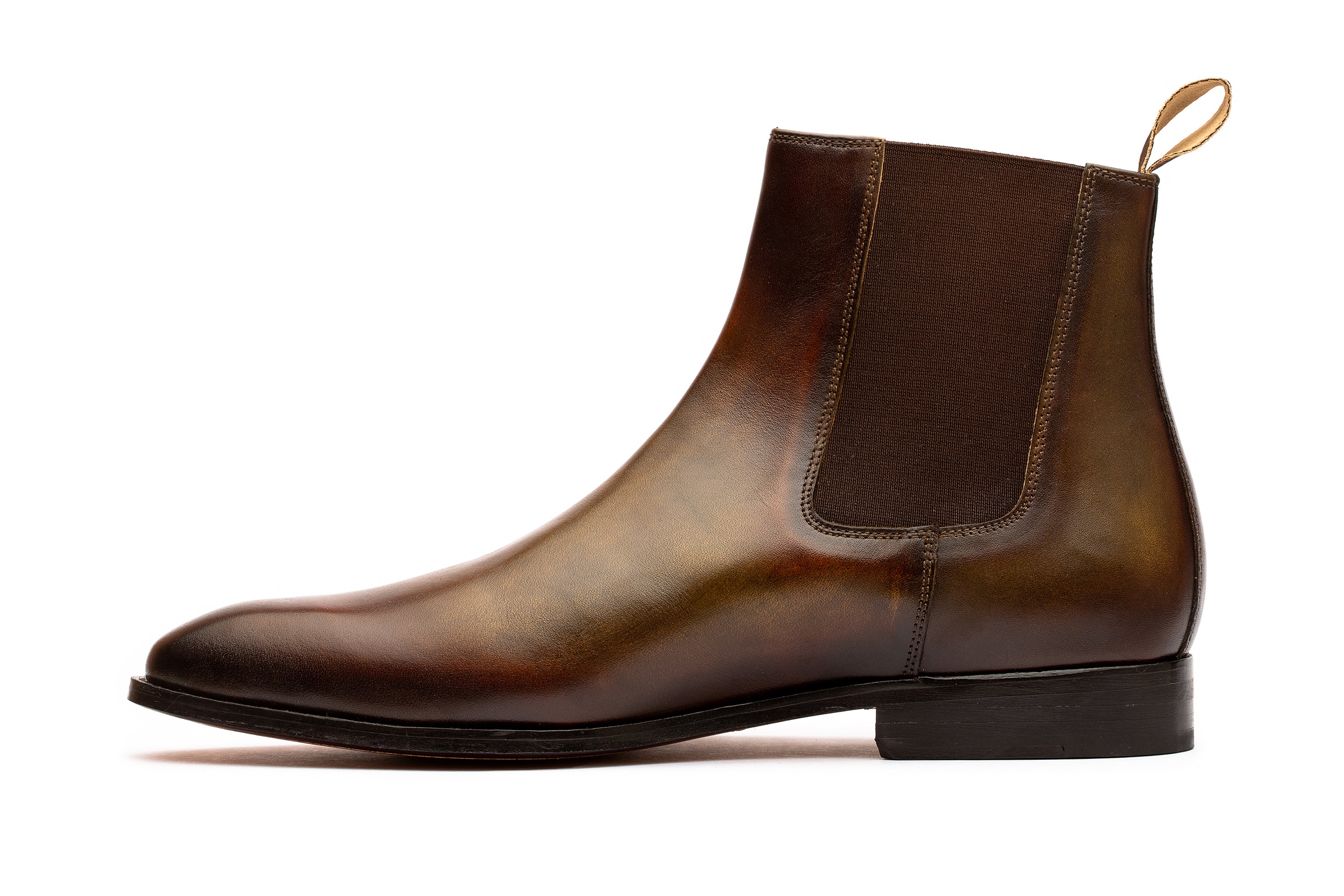 Premium Chelsea Boots for Men - Genuine Leather Forest Patina Ankle Boots | Waterproof & Comfortable | Ideal for Casual Wear, Outdoor Hiking & Winter Fashion