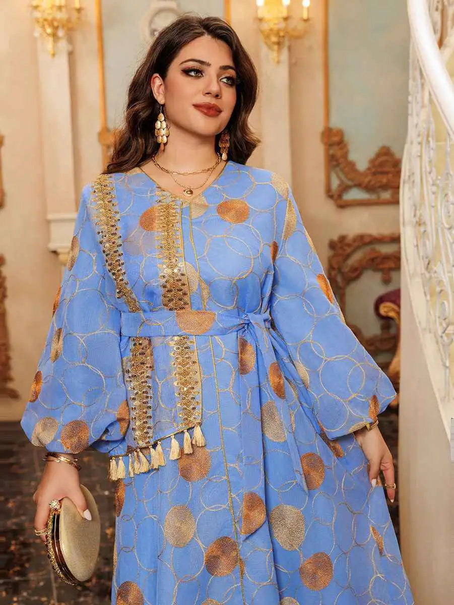 Elegant Eid Embroidery Mesh Caftan Dress for Women - Breathable Floral Lace Kaftan for Special Occasions & Summer Parties - Perfect for Eid Celebrations, Weddings, and Beach Vacations