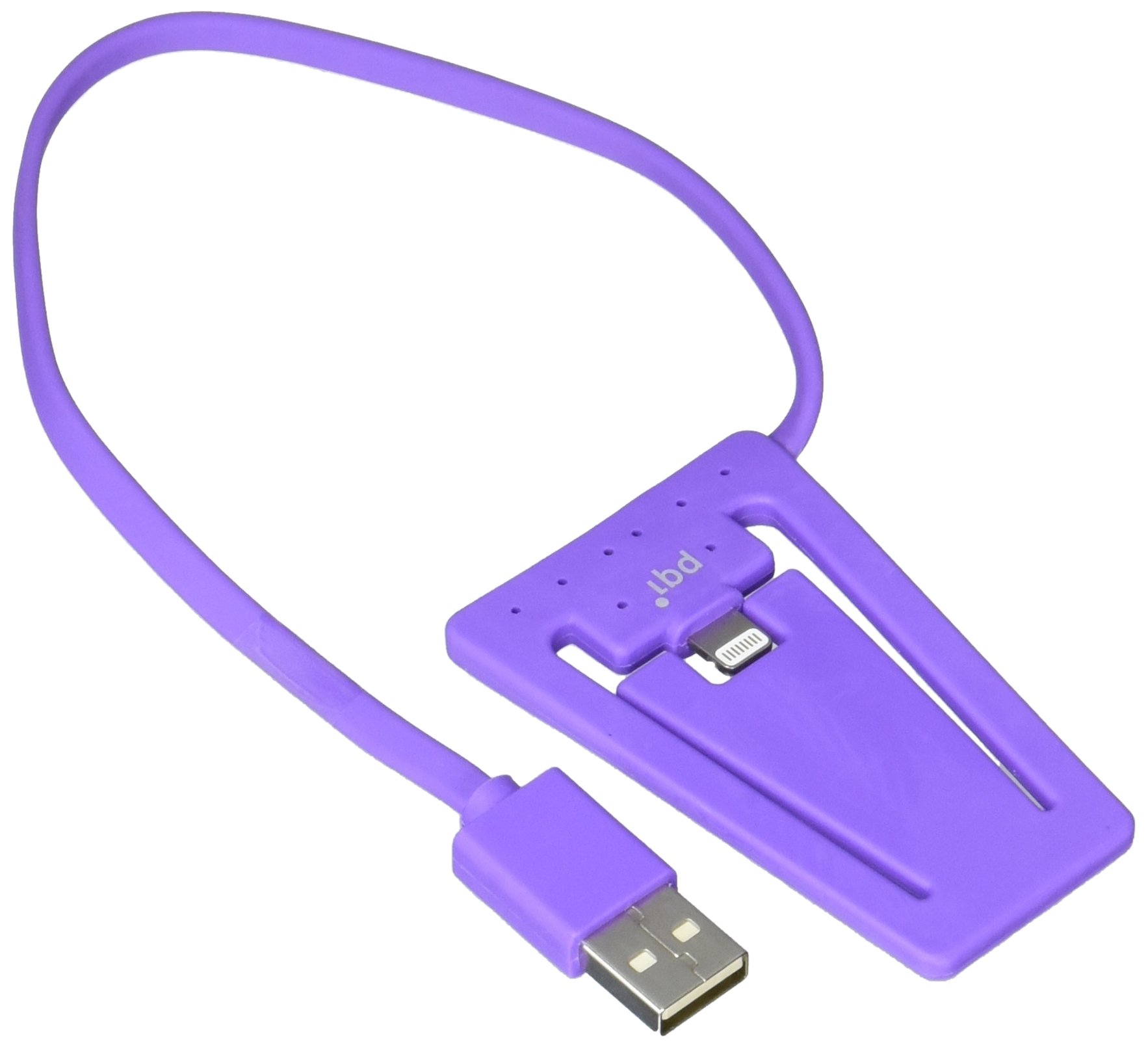 PQI i-Cable Charging and Sync Stand for iPhone Lightning Devices - Purple Edition | Fast Charging Dock Station for iPhone 13/12/11/X/8 | Perfect for Home, Office & Nightstand Use