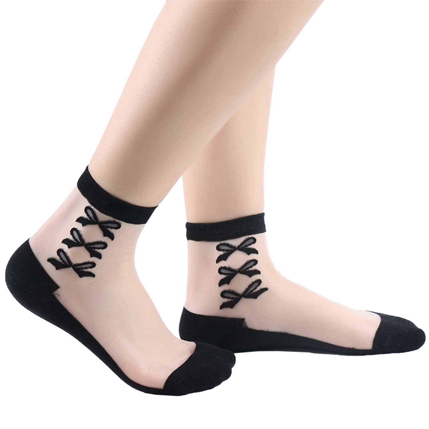 Benefeet Women's Lace Sheer Socks - Ultra Thin Nylon Stockings for Daily Wear
