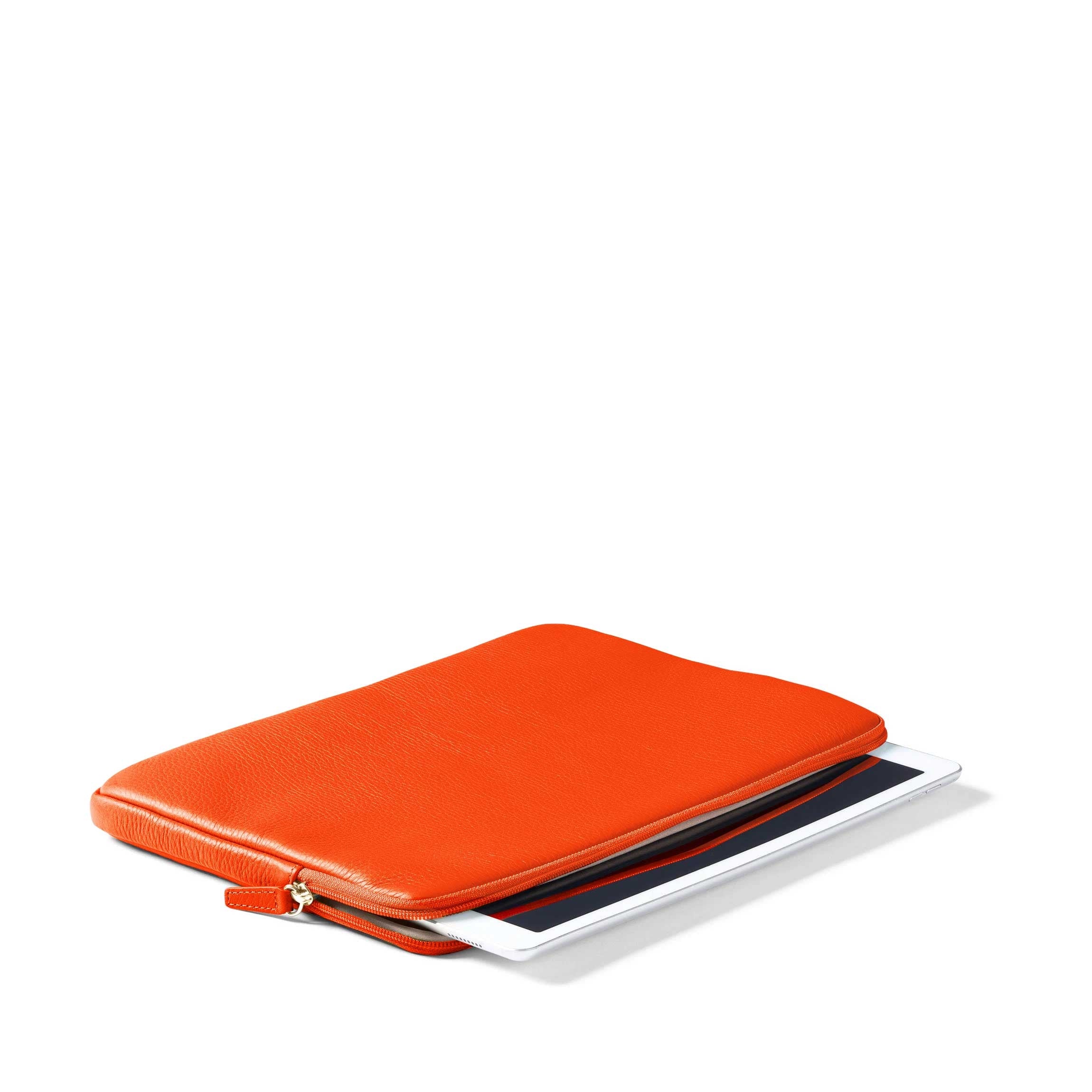 Premium 12.9/13 Inch iPad Pro Case in Clementine Orange - Slim Protective Cover with Auto Sleep/Wake for Work, School & Travel