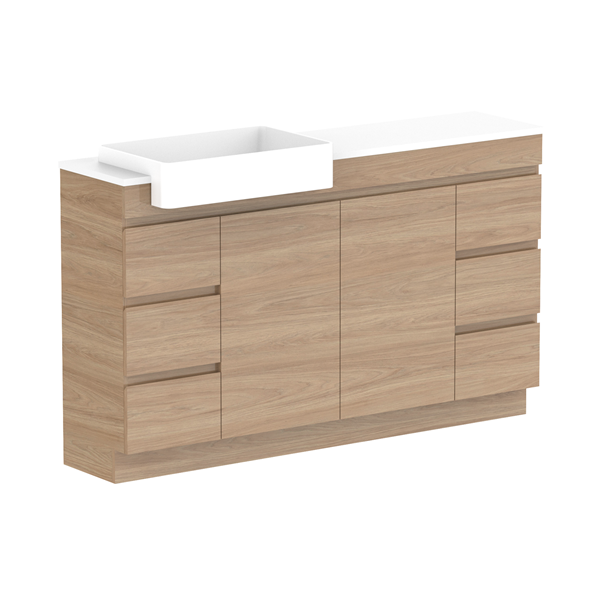 ADP Glacier Pro Semi Recessed Vanity Set with Solid Surface Top - 24