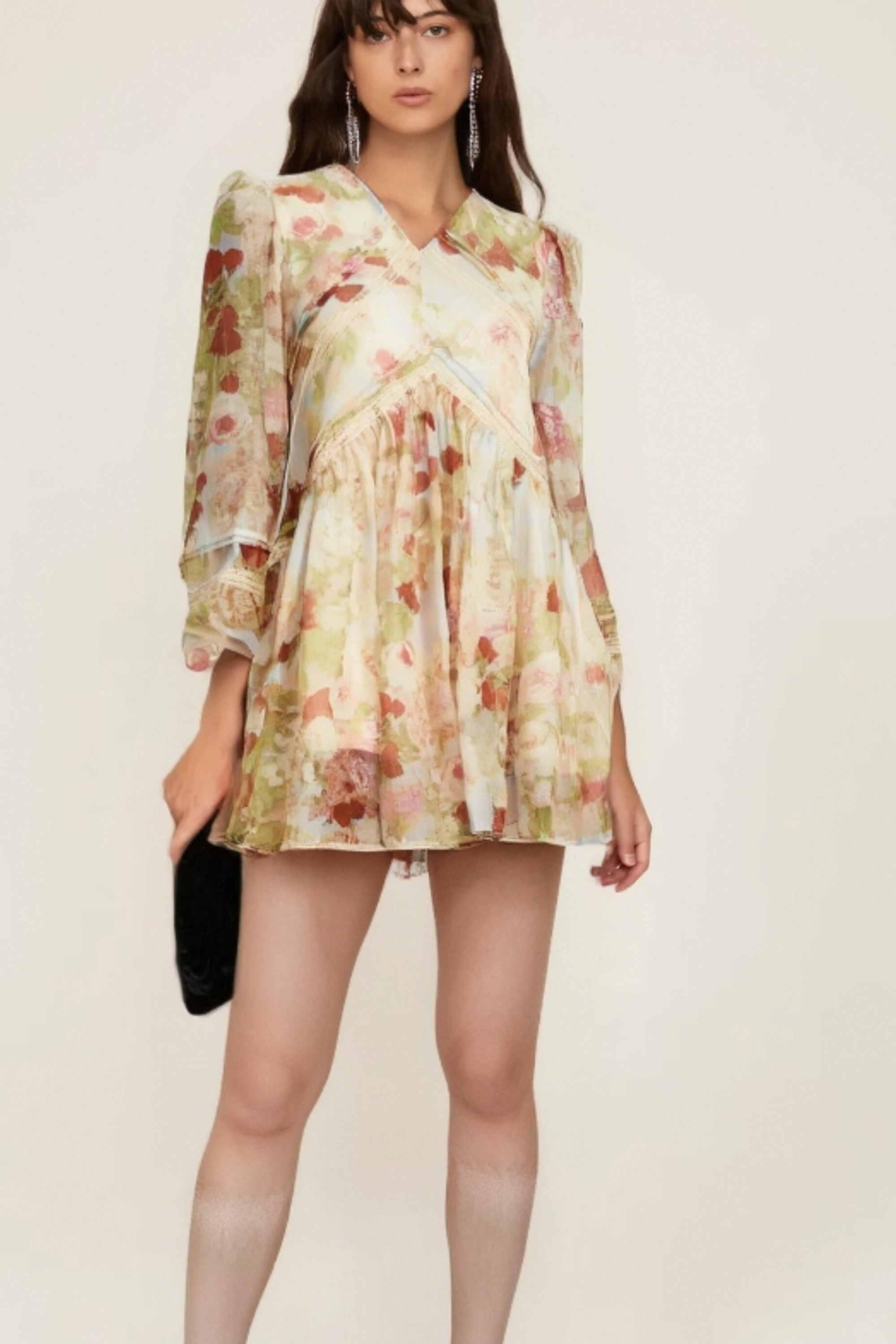Floral Print Lace Mini Dress - Ailis Women's Summer Party Cocktail Dress for Weddings & Date Nights