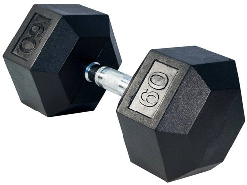 Hex Rubber Dumbbells - Non-Slip Grip, Durable Rubber Coating for Home Gym, Strength Training & Fitness Workouts - Perfect for Weightlifting, CrossFit & Full-Body Exercises