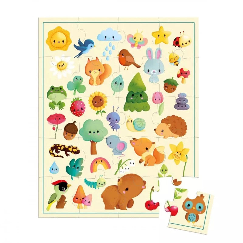 First Nature Puzzle - 20 Piece Educational Puzzle Set with Poster for Kids - Perfect for Learning, Playtime & Home Activities
