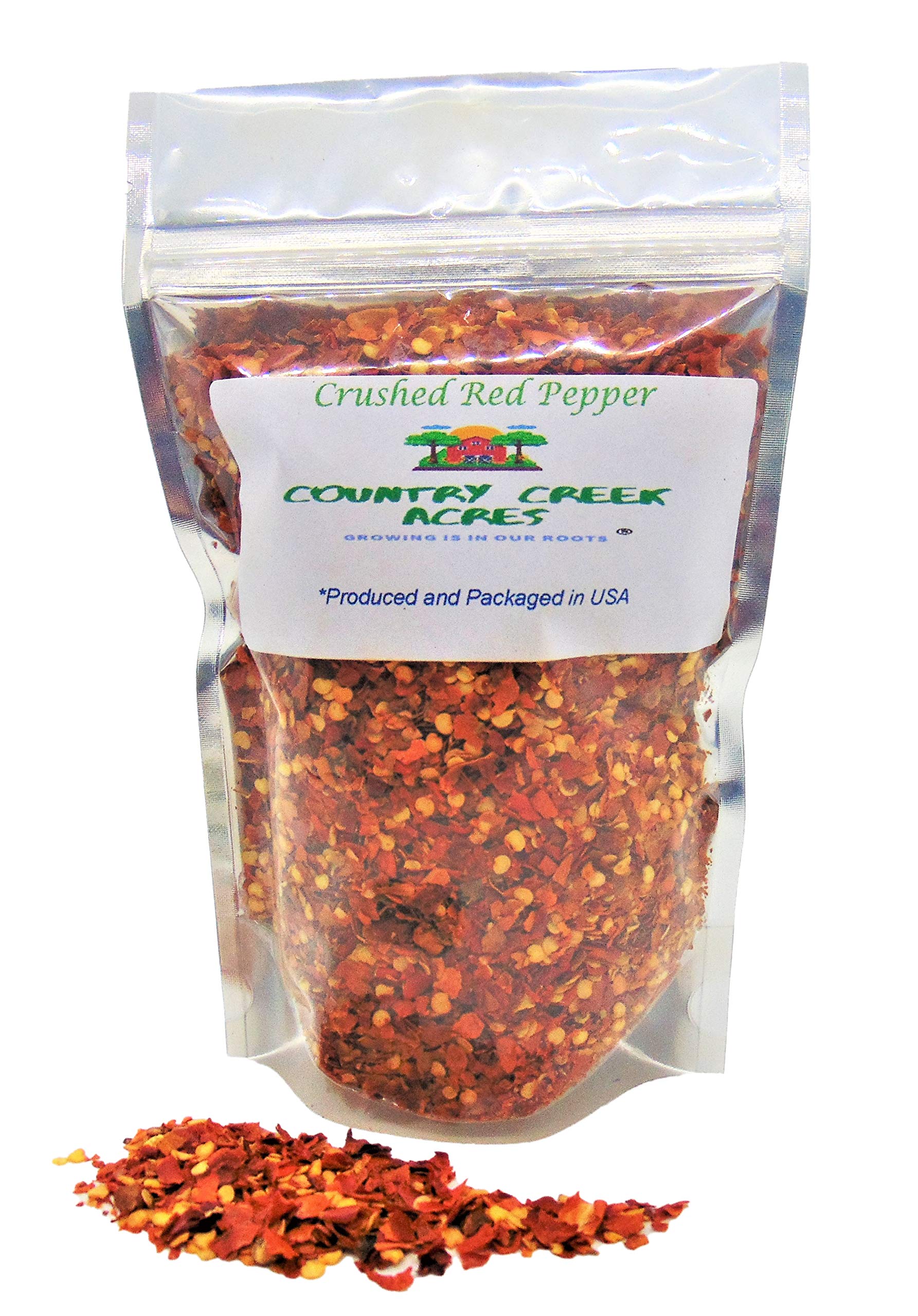 Premium Crushed Red Cayenne Pepper Flakes - 12 oz | Non-GMO, All Natural Spice with Fruity Chili Aroma & Consistent Heat | Perfect for Cooking, Grilling, Seasoning & Spicy Food Recipes | Country Creek Acres