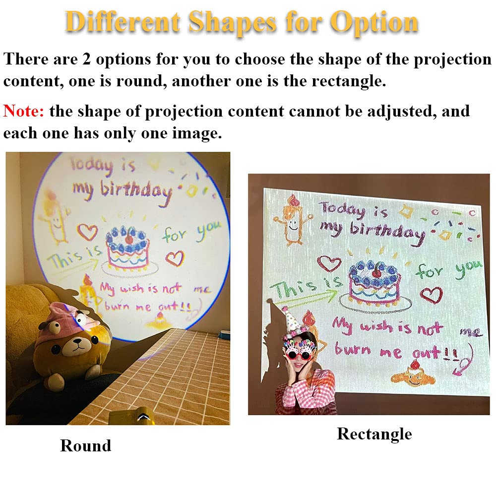 Happy Birthday Projector Light - Creative Electronic Party Decoration with Ambient Lighting for Birthday Backgrounds & Banners | Perfect for Indoor Celebrations, Home Parties & Special Events
