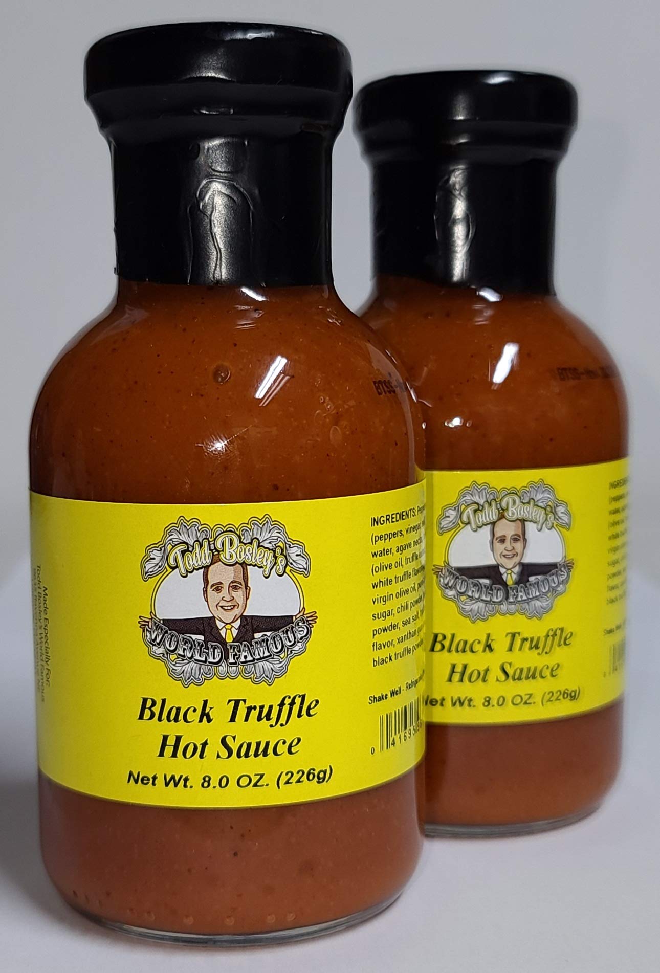 Todd Bosley's World Famous Black Truffle Hot Sauce - Gourmet Spicy Condiment (2 Pack) | Perfect for Pizza, Pasta, Burgers & Gourmet Cooking