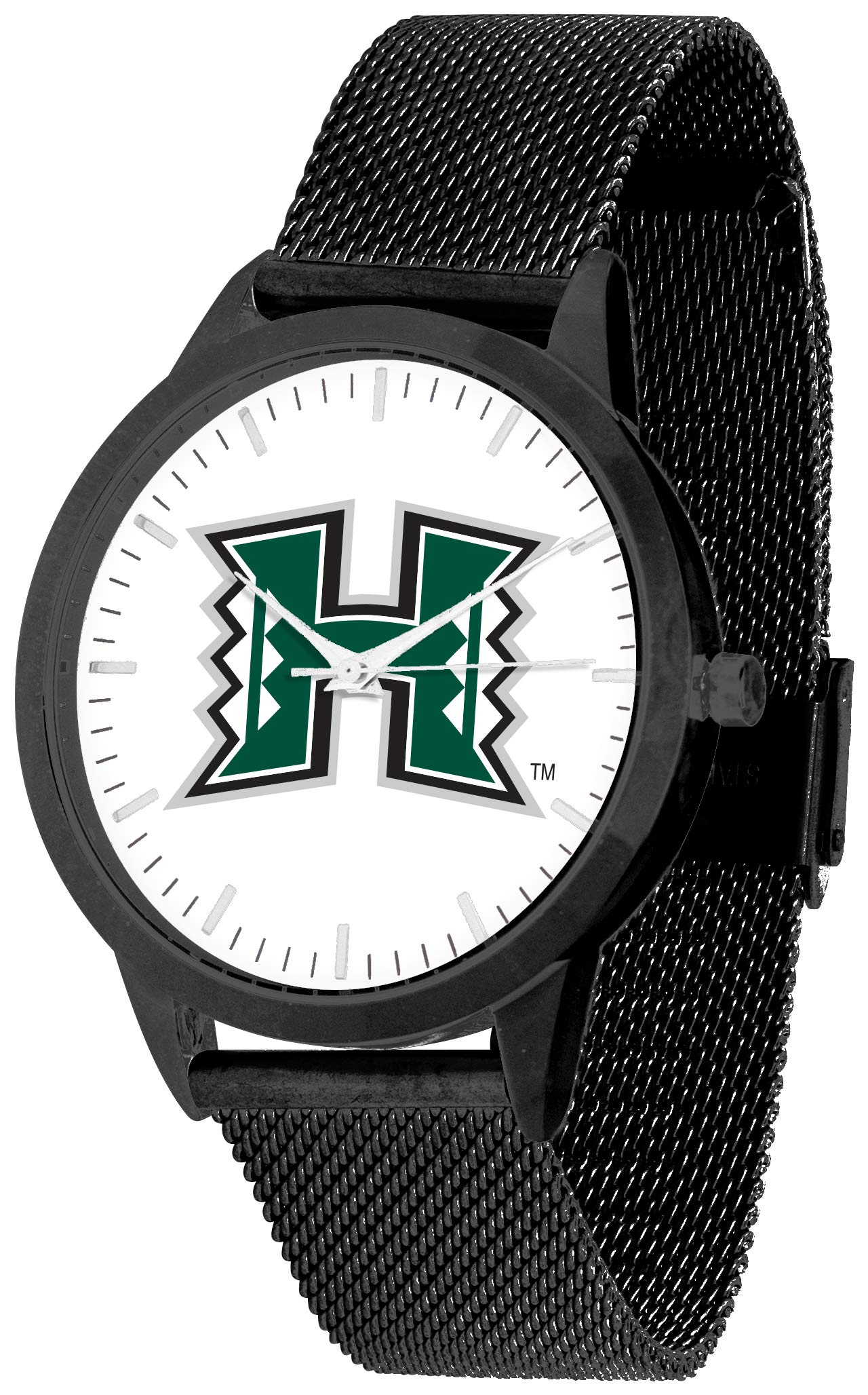 Hawaii Warriors Mesh Statement Watch - Black Band & Dial - Stylish Men's Wristwatch for Casual Wear, Office & Sports