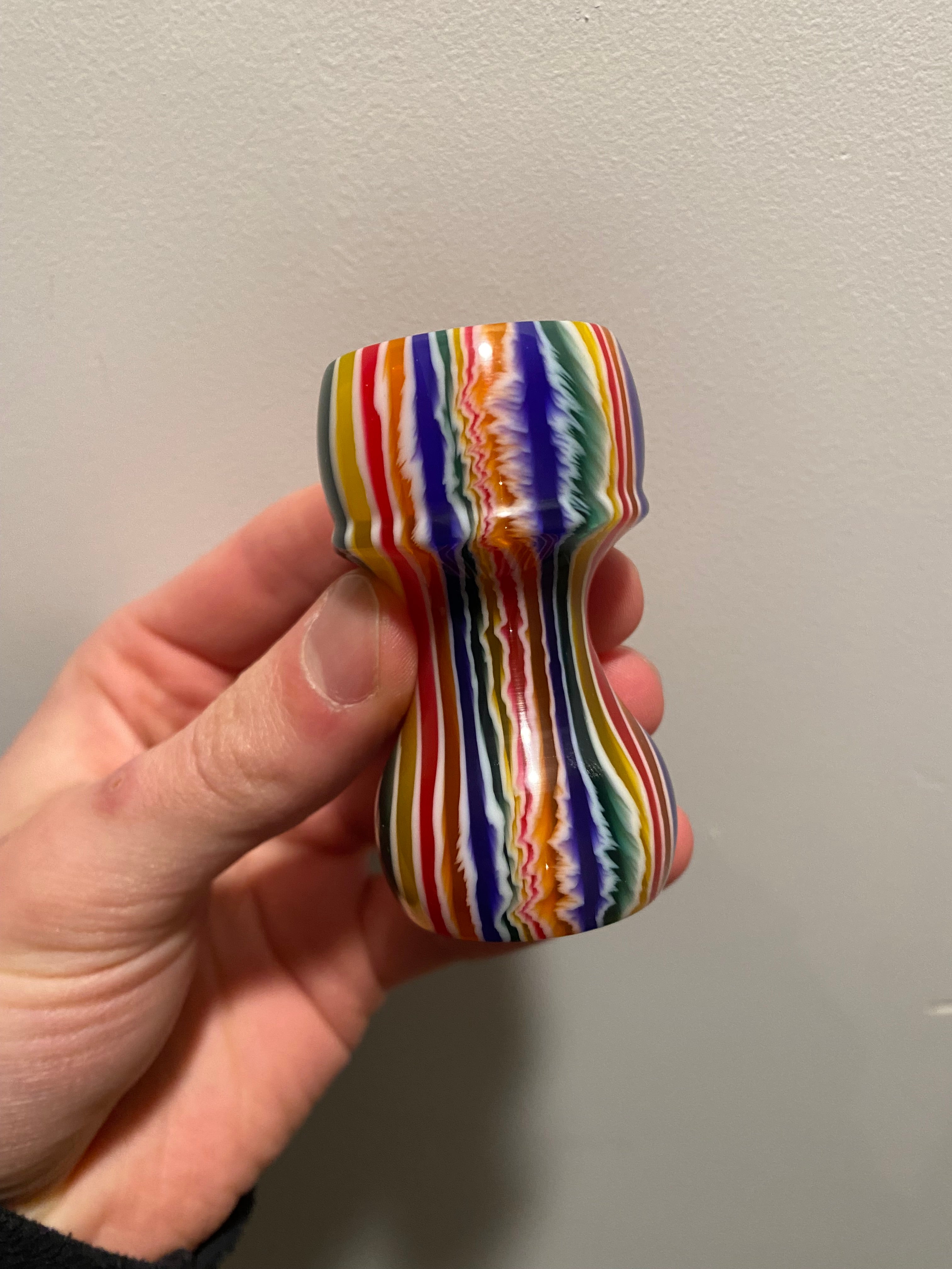 Handcrafted Candy Stripe Shaving Brush Handle - Fits 24mm & 26mm Knots - Premium Factory Second - Perfect for Wet Shaving & Grooming Kits