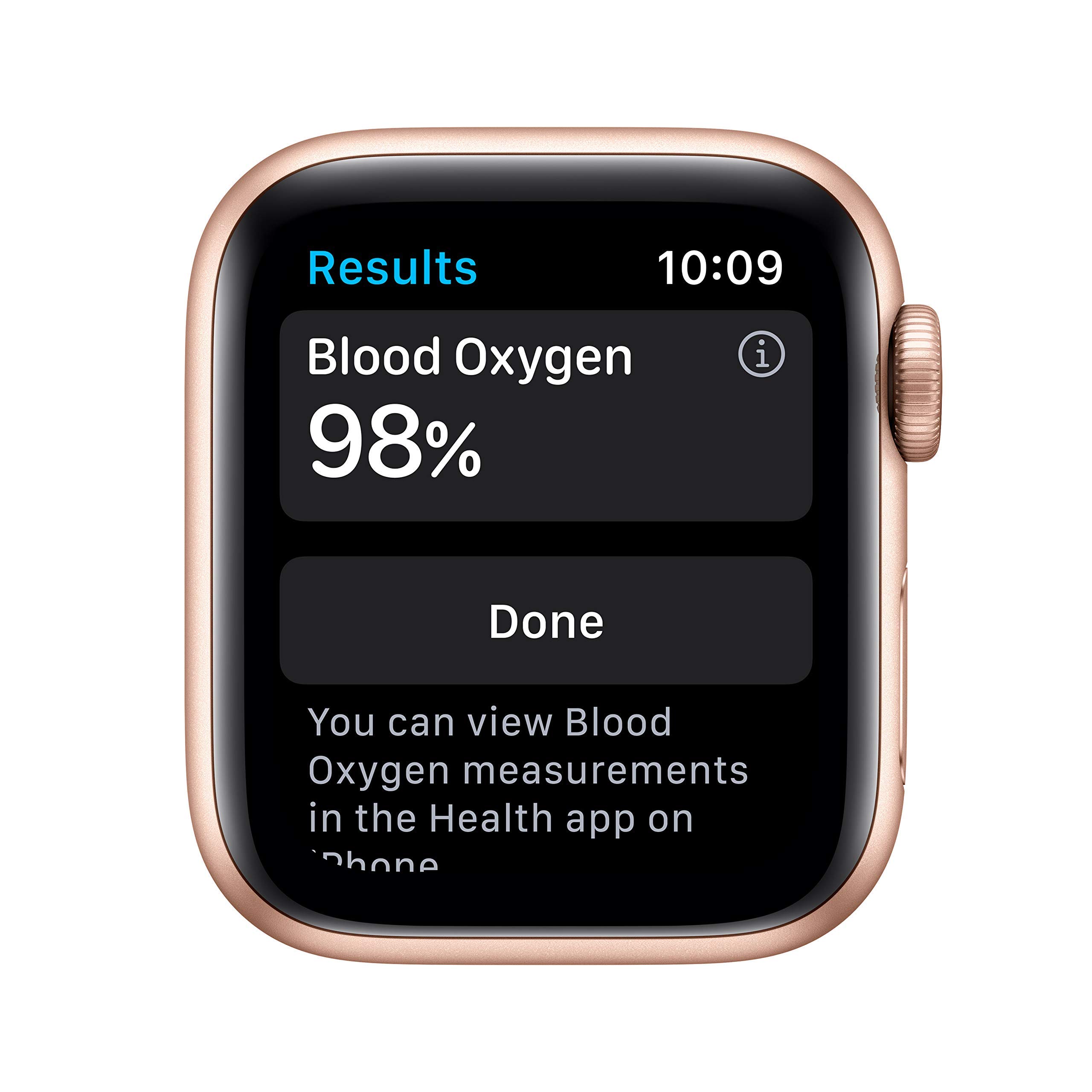 Apple Watch Series 6 (GPS, 40mm) Gold Aluminum Case with Pink Sand Sport Band - Renewed Smartwatch for Fitness Tracking, Heart Rate Monitoring & iPhone Connectivity - Perfect for Workouts, Running & Daily Use