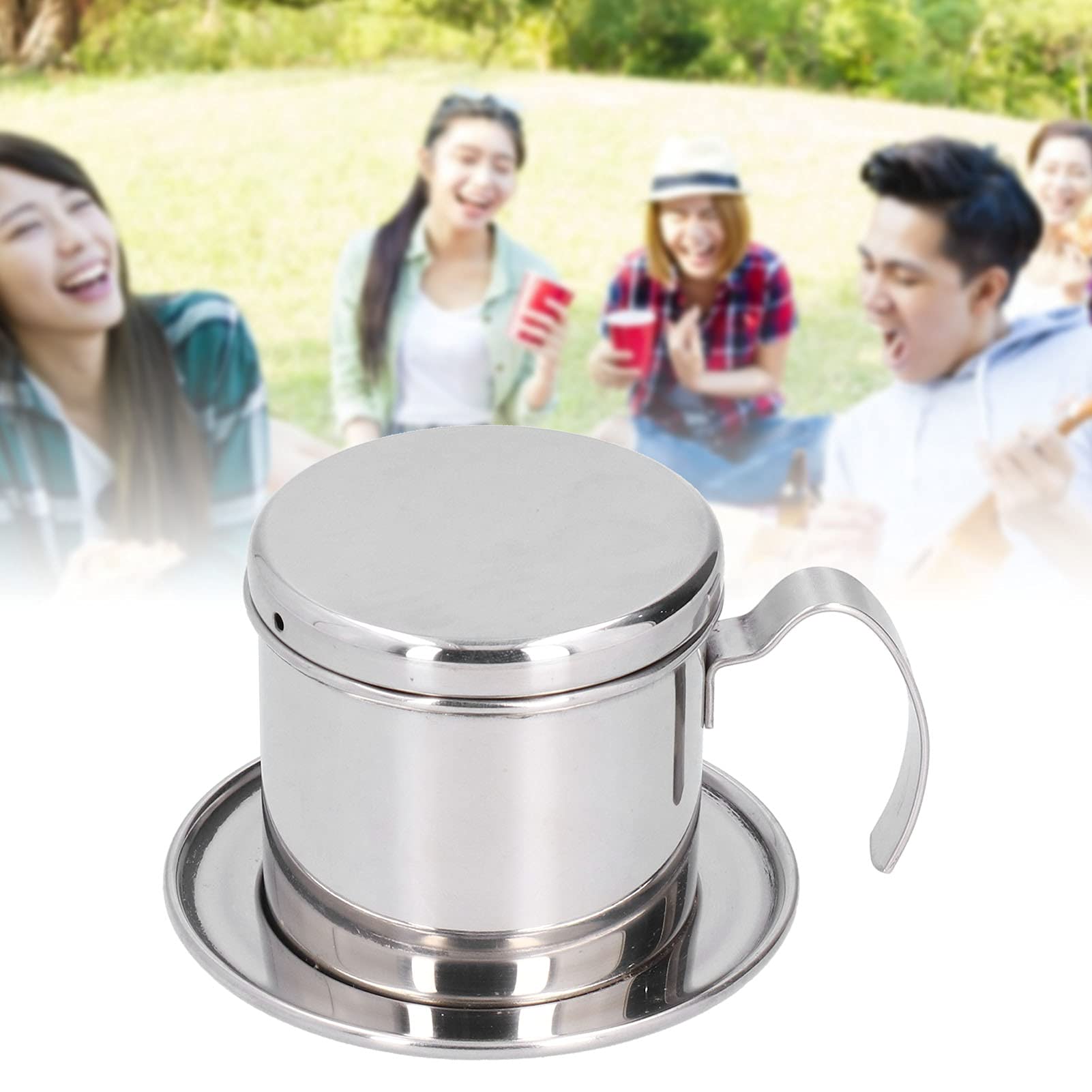 Premium Vietnamese Coffee Filter - Stainless Steel Reusable Manual Drip Coffee Maker for Ground Coffee | Perfect for Home, Office & Camping Brewing