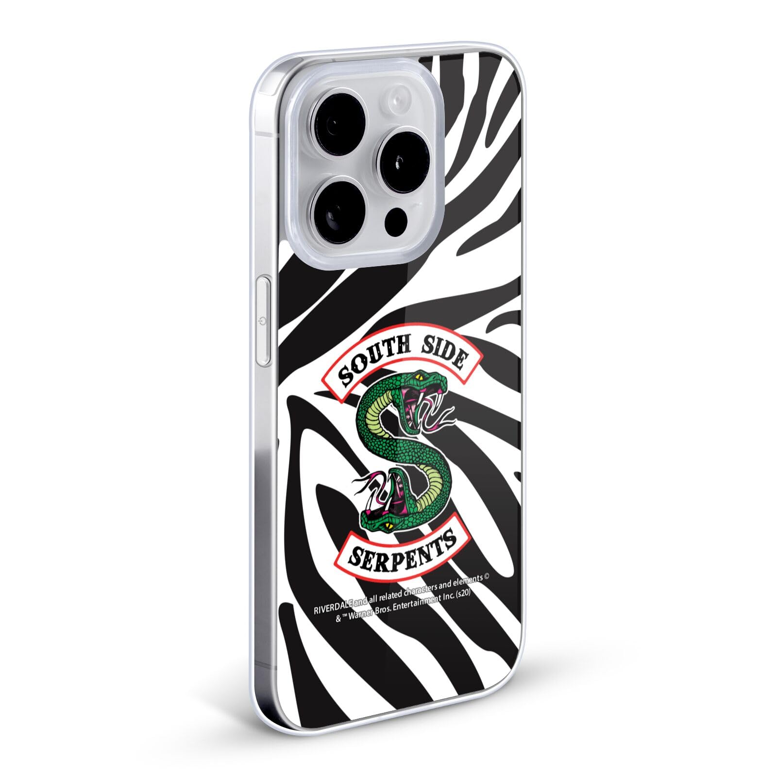 Officially Licensed Riverdale Zebra Logo South Side Serpents Soft Gel Case for Apple iPhone 7 Plus/8 Plus - Durable Protection with Stylish TV Show Design, Perfect for Fans and Daily Use