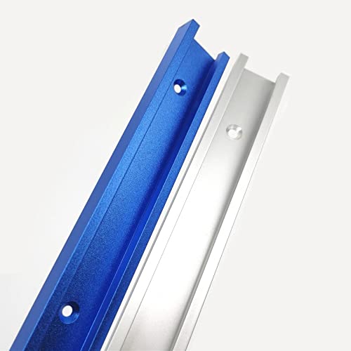 Aluminum Alloy T-Track Slot Miter Track Jig Fixture for Router Table & Bandsaws | Woodworking DIY Tool (400mm, Blue) | Perfect for Precision Cutting & Joinery Projects