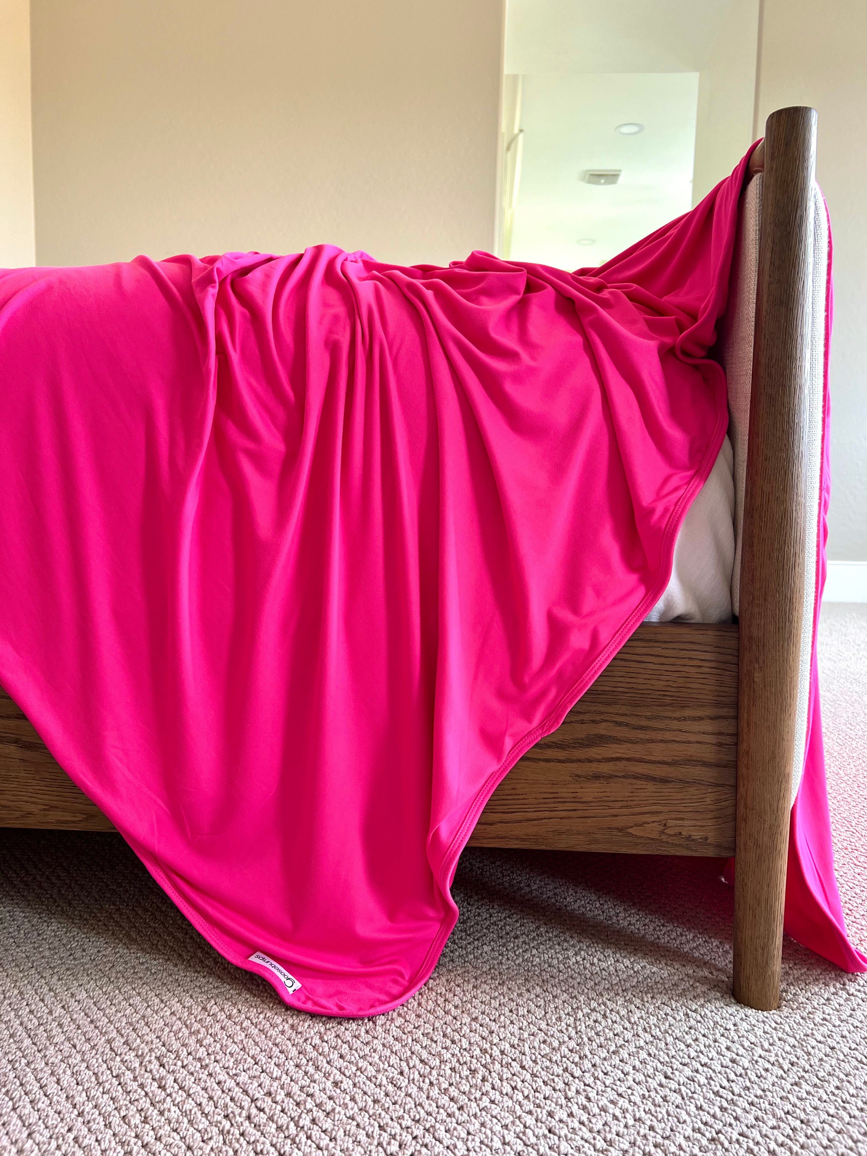 Neon Fuchsia Brushed Polyester Fabric - Vibrant Pink Textile Material for DIY Crafts, Fashion Design & Home Decor Projects
