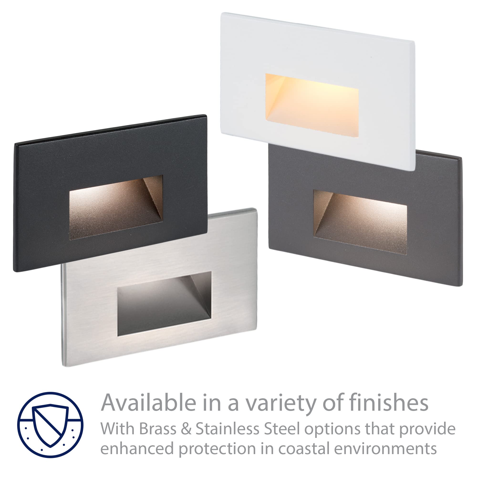 WAC Landscape Lighting - LEDme 120V LED Horizontal Step & Wall Light for Indoor/Outdoor Use - 2700K Warm White Bronze Finish - Perfect for Pathways, Staircases & Garden Accent Lighting