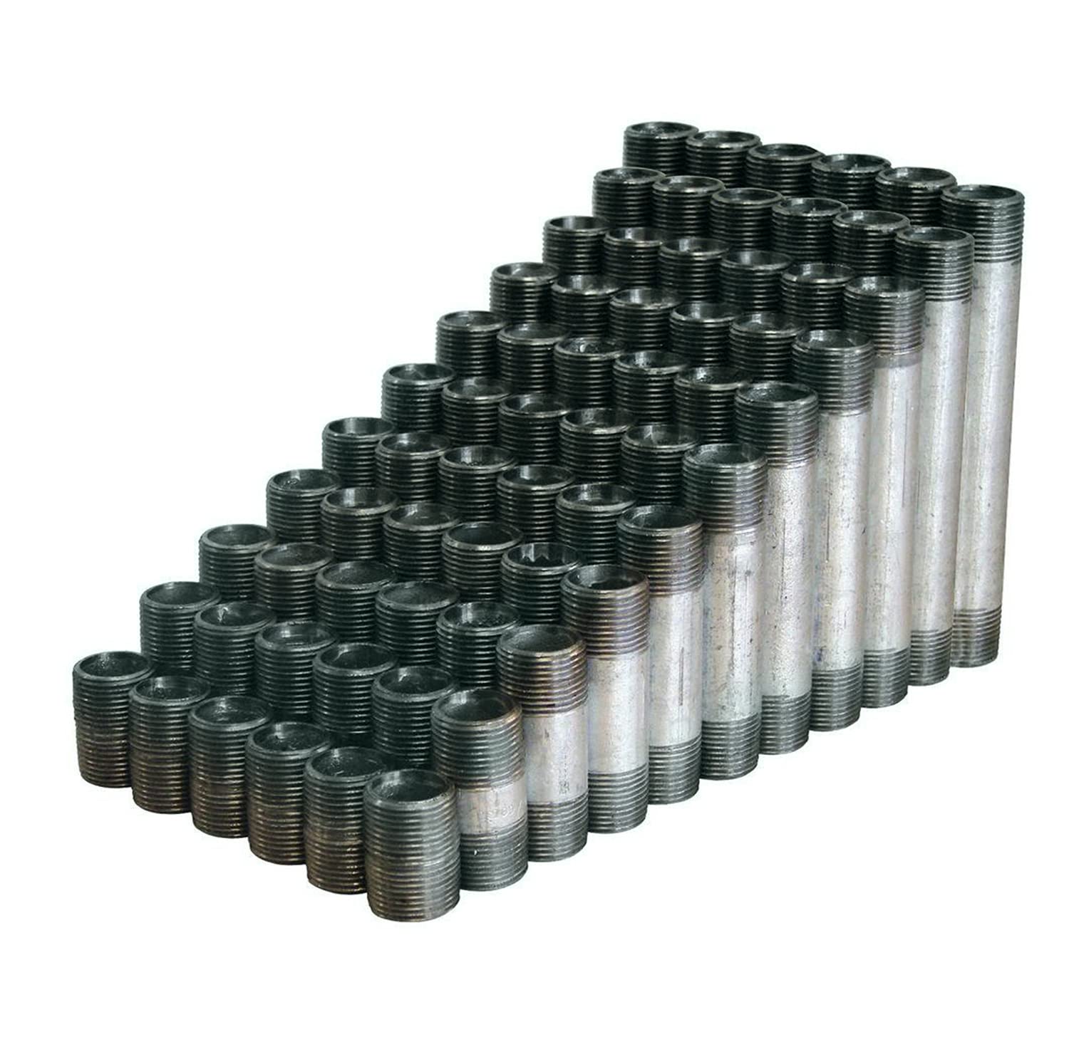 Everflow Supplies NPGA1000 Schedule 40 Welded Steel Nipple, Black - Durable Pipe Fitting for Plumbing, Gas Lines & Industrial Applications