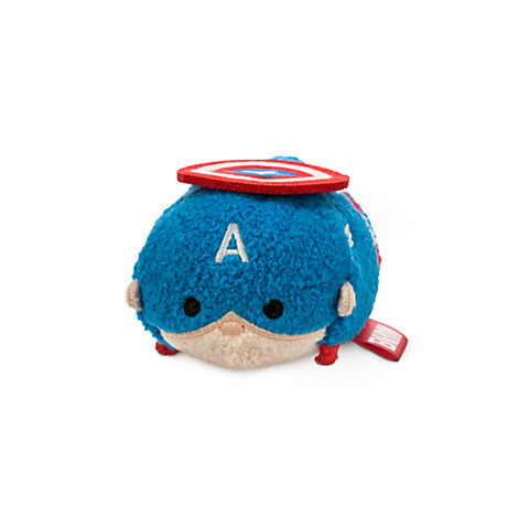 Disney Marvel Captain America Tsum Tsum Mini Plush Toy - Soft Stuffed Collectible Figure for Kids & Adults - Perfect for Bedroom Decor, Gift Giving & Marvel Fan Collections