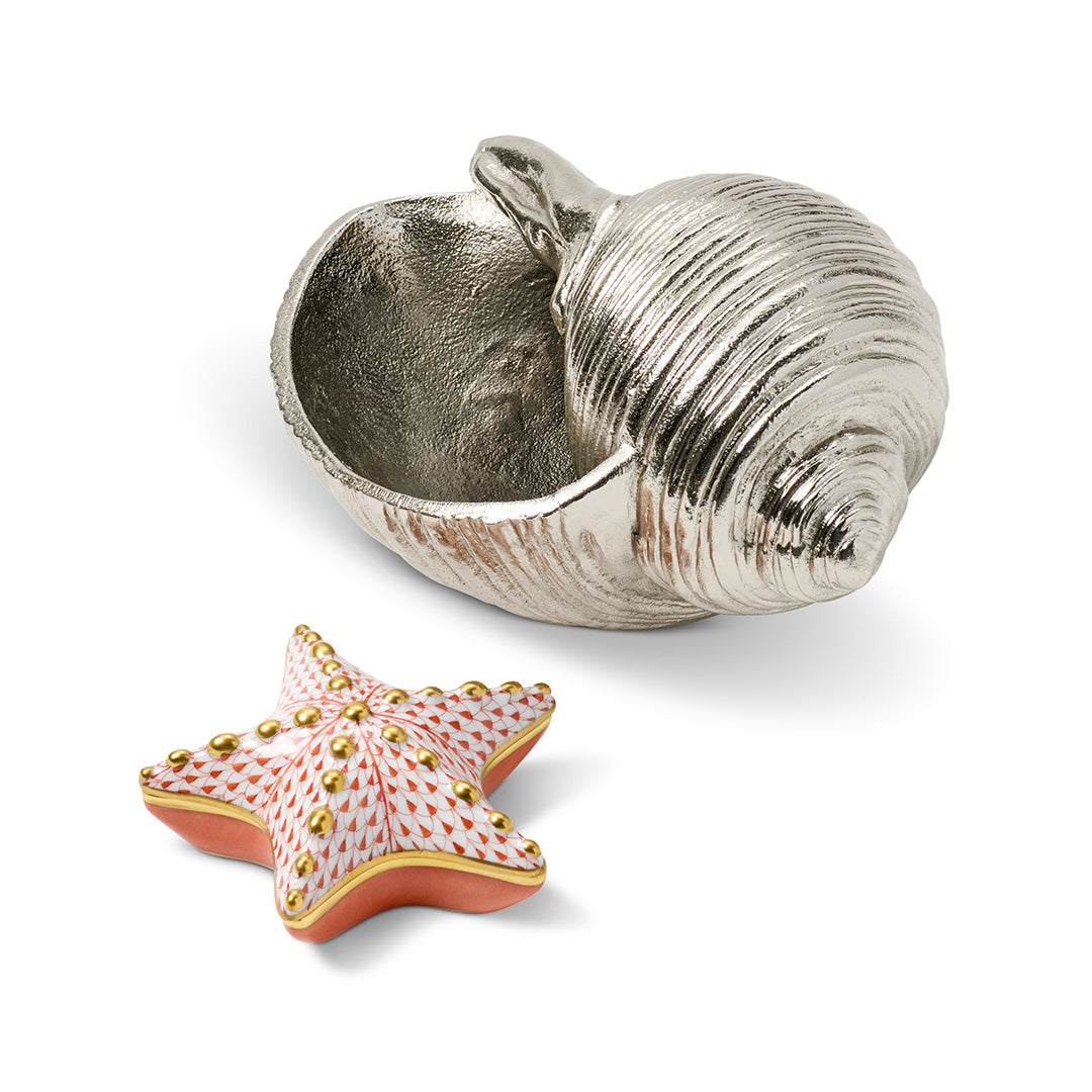 Handcrafted Metal Conch Shell Sculpture - Coastal Home Decor for Beach House, Living Room & Office | Unique Seashell Artwork for Wall Display & Gift Giving