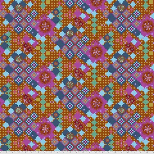 Love Always AM Anna Maria Horner Postage Due PWAH068 Amber Fabric - Perfect for Quilting, Dressmaking & Home Decor Projects