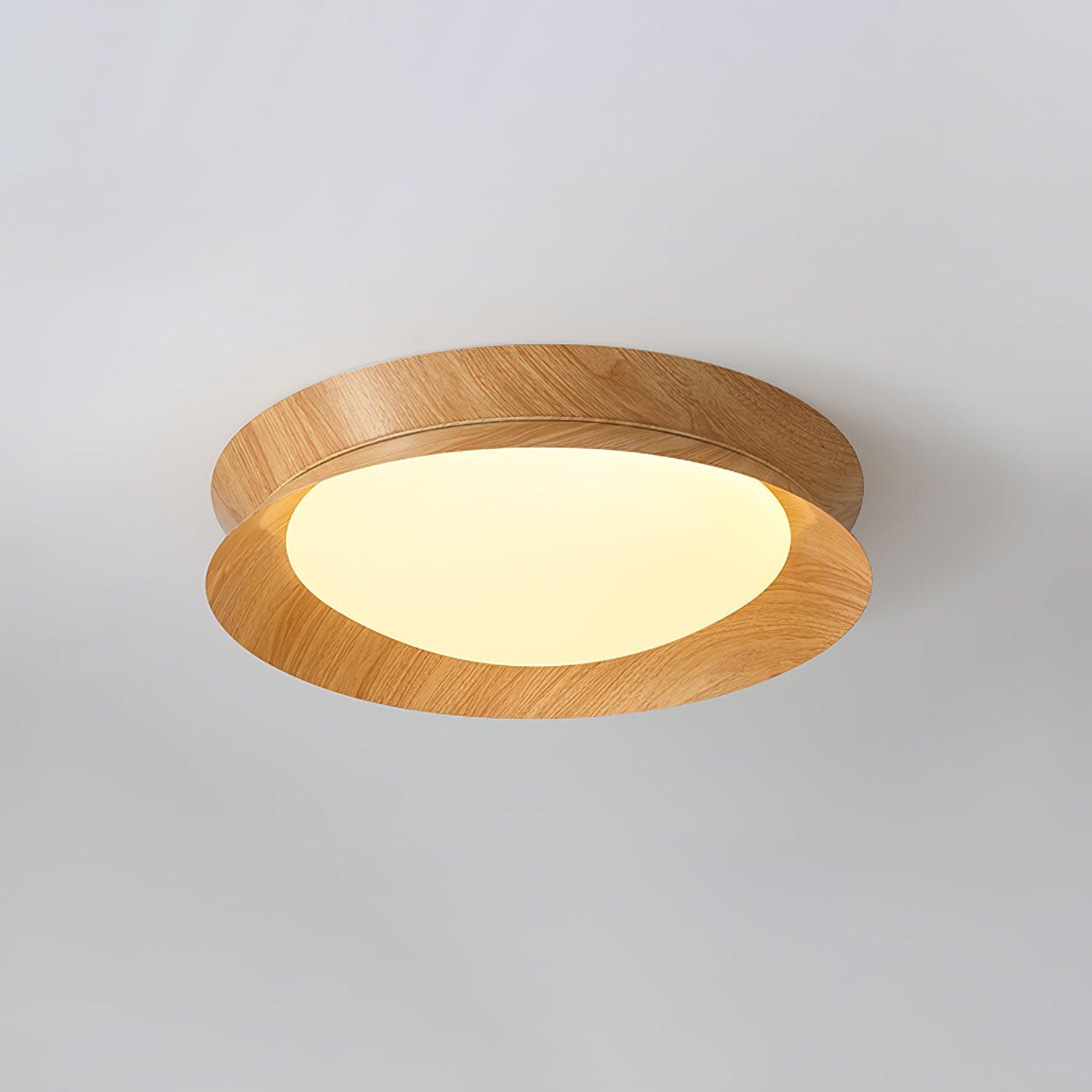 Modern Double Half Round Ceiling Light Fixture - Dimmable LED Flush Mount for Bedroom, Living Room & Hallway - Energy Saving Home Decor Lighting Solution