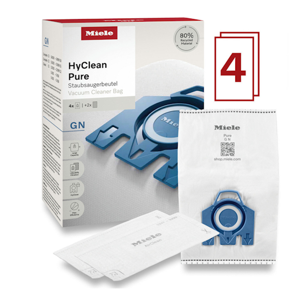 Miele HyClean GN Vacuum 3D Efficiency Dust Bags - Premium Filtration for Pet Hair, Allergens & Fine Dust - Perfect for Homes with Pets, Allergies & Hardwood Floors