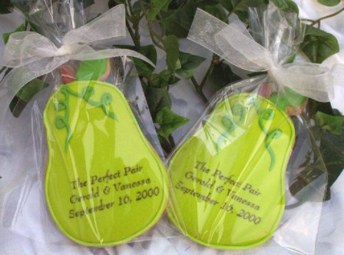 Custom Engraved Pear Cookies - Handmade Gourmet Gift for Birthdays, Weddings & Holidays - Perfect for Party Favors, Corporate Events & Sweet Treats